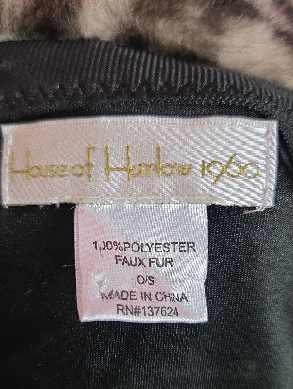 HOUSE OF HARLOW 1960 Leopard Faux Fur Bucket Hat‎ - Picture 4 of 4